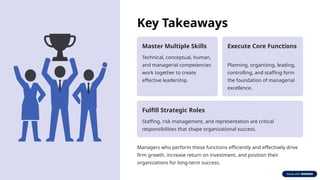 Essential Management Skills and Core Functions for Business Success | PPTX