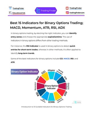 Best 15 Indicators for Binary Options Trading; MACD, Momentum, ATR, RSI ...
