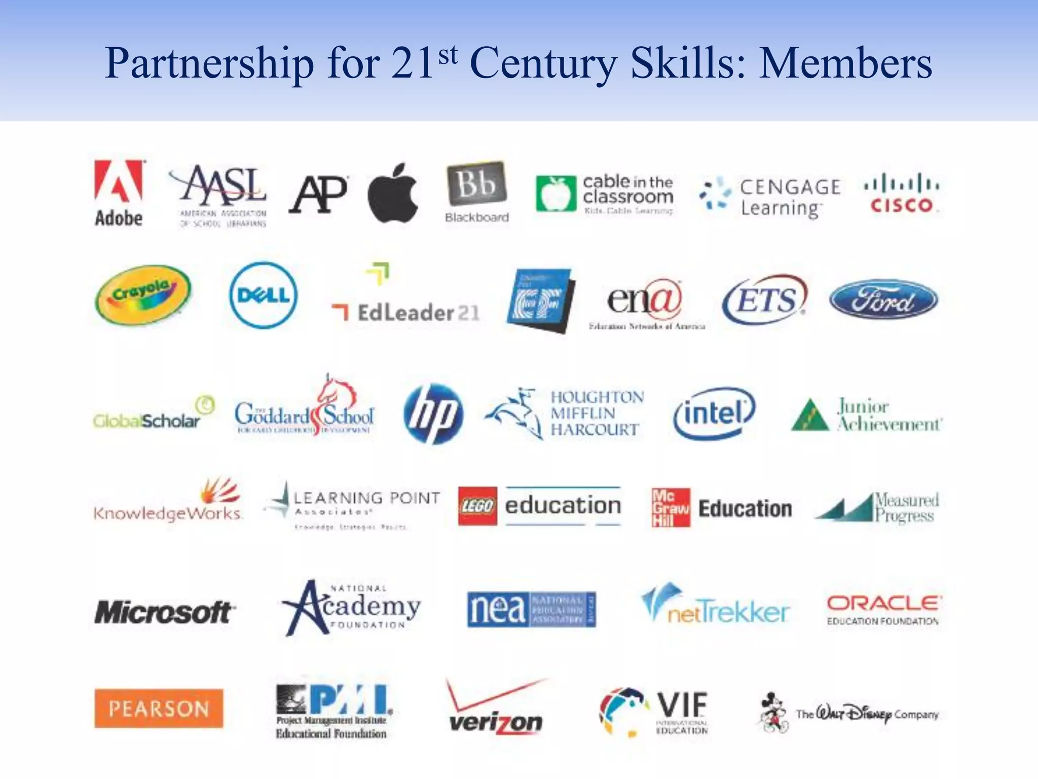 Partnership for 21st Century Skills: Members
 