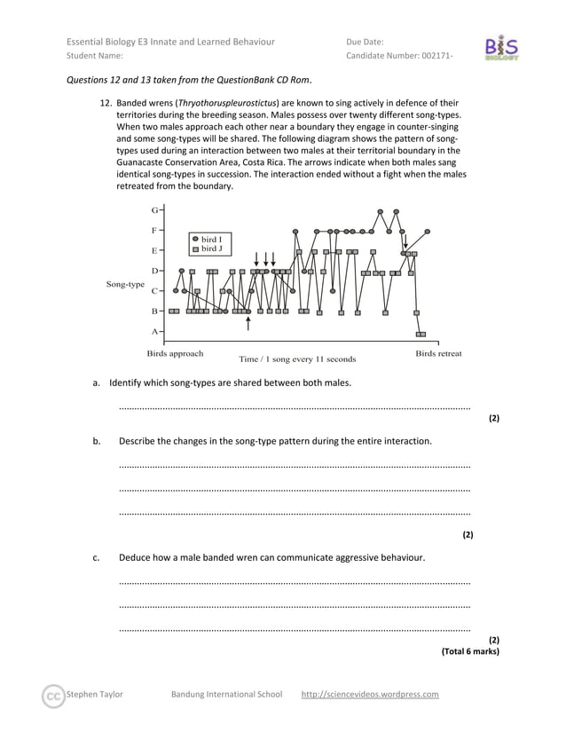 Essential Biology E3 Innate and Learned Behaviour | PDF