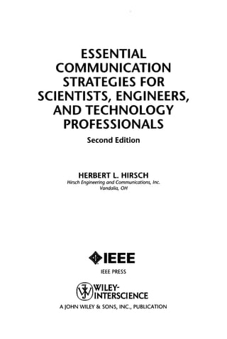 Essential communication strategies for scientists, engineers, and tec…