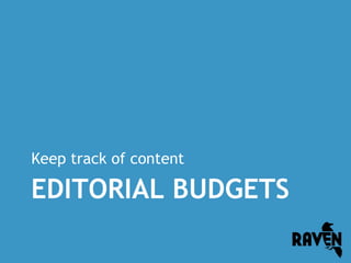 Keep track of content

 