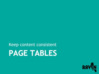 Keep content consistent

 