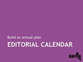 Build an annual plan

 
