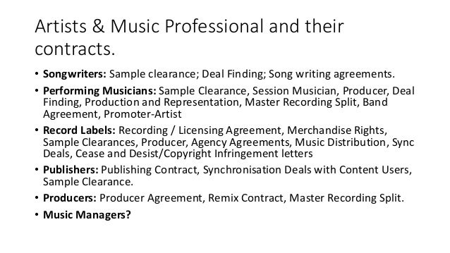 music contracts
