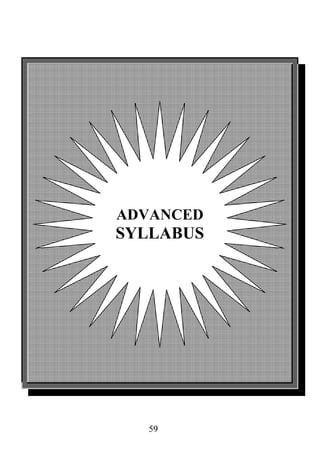 ADVANCED

SYLLABUS

59

 