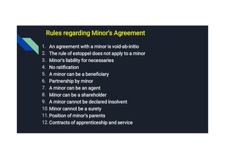 Minor Agreement.pdf Essential Elements of valid contract of Indian Contract Act 1872 | PDF