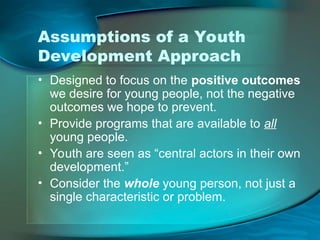 Essential elements of youth development must read | PPT
