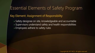 Essential Elements to an Effective Safety Program | PPTX