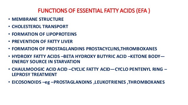 chemistry of essential fatty acids fatty acid function