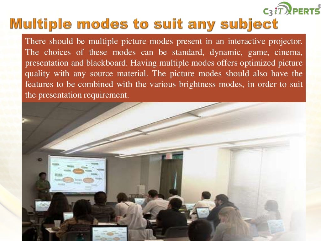 Essential features of an interactive projector