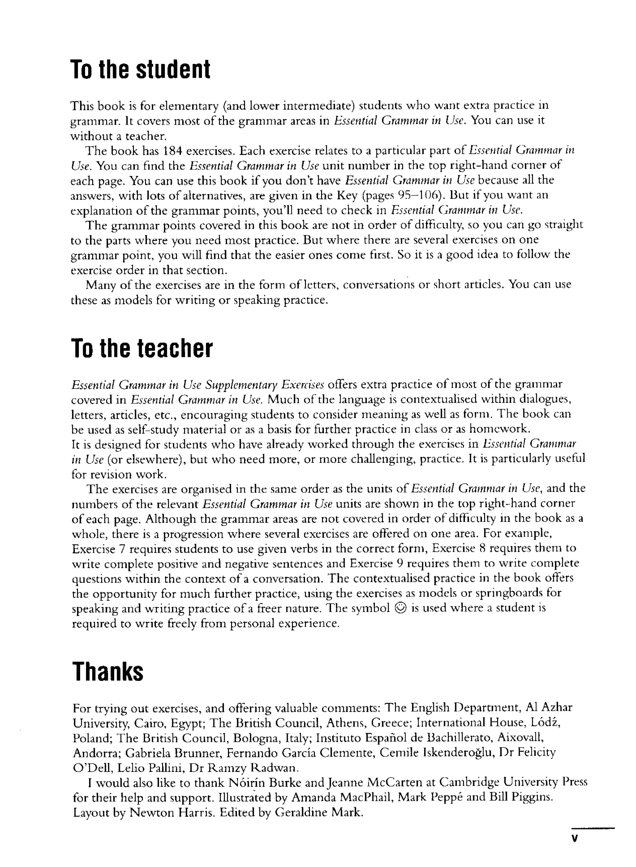 Essential grammar in use supplementary exercises