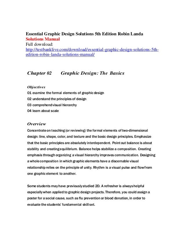 Essential graphic design solutions 5th edition robin landa ...