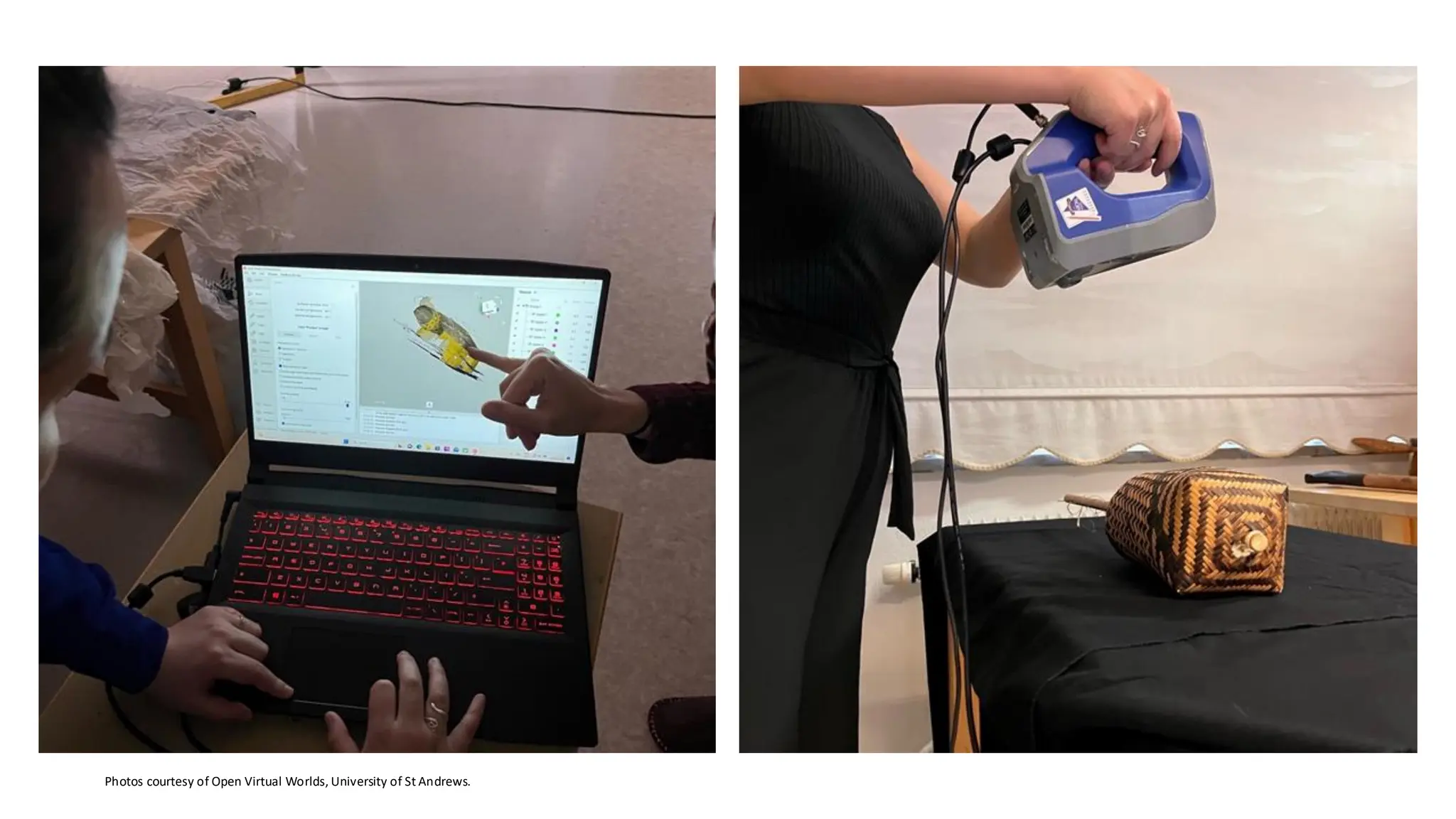 Photos courtesy of Open Virtual Worlds, University of St Andrews.
 