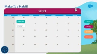 Sunday Monday Tuesday Wednesday Thursday Friday Saturday
29 30 31 1 2 3 4
5 6 7 8 9 10 11
12 13 14 15 16 17 18
19 20 21 22 23 24 25
26 27 28 29 30 1 2
Make It a Habit!
2021
Export Data
Download the
ZIP backup.
Weekly
Monthly
Quarterly
Annually
 
