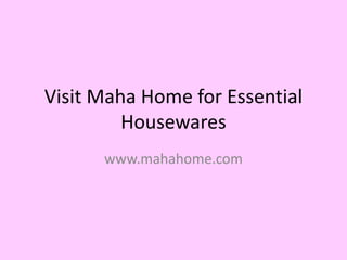 Basic Housewares and New Home Essentials