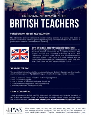 Essential information for British Teachers