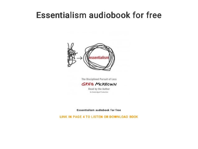 Essentialism audiobook for free