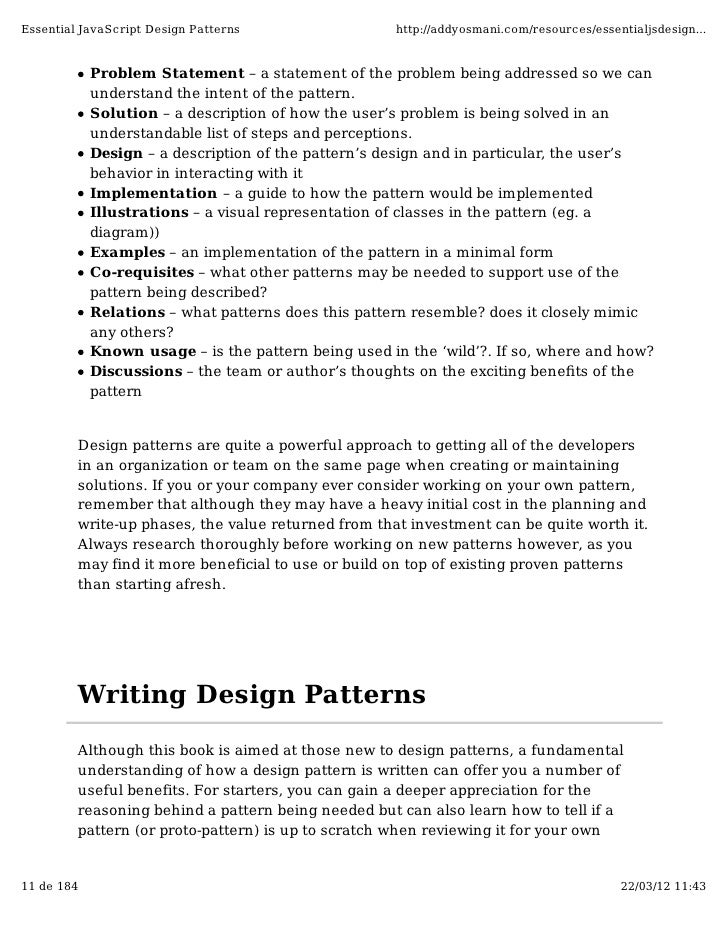 Javascript Pattern Script | addyosmani essential js design patterns Javascript Pattern Script | addyosmani essential js design patterns