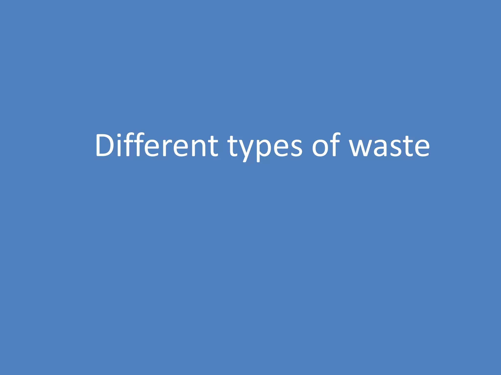 11
Different types of waste
 