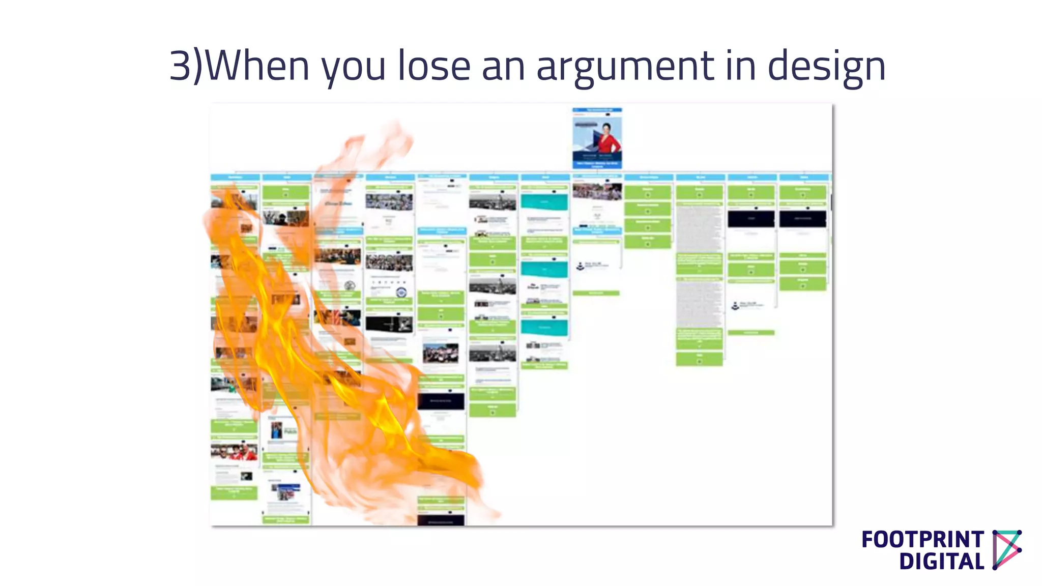 3)When you lose an argument in design
 