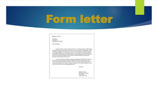 Form letter
 