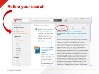 © Middlesex University
Refine your search
 