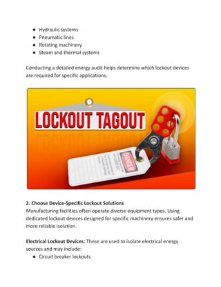 Essential Guide to Selecting Lockout Tagout (LOTO) Devices for ...