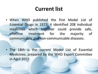 Essential medicines and counterfeit medicines | PPTX