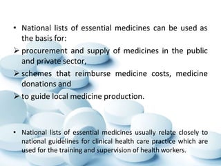 Essential medicines and counterfeit medicines | PPTX