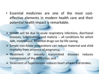 Essential medicines and counterfeit medicines | PPTX