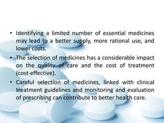 Essential medicines and counterfeit medicines | PPTX