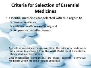 Essential medicines and counterfeit medicines | PPTX
