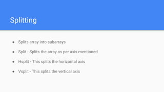 Essential NumPy By ZekeLabs | PPT