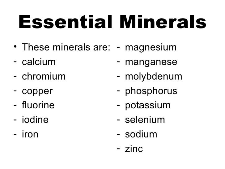 Essential nutrients