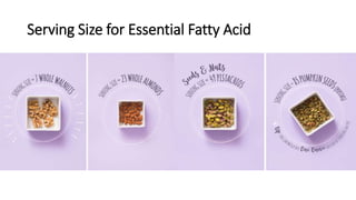 Serving Size for Essential Fatty Acid
 