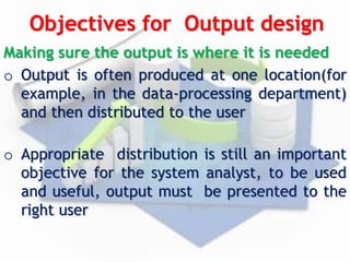 Database Output Design Document Examples Database Design | PPTX