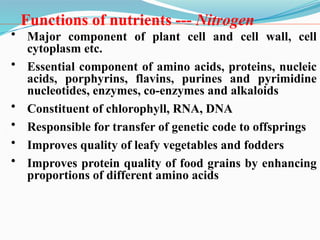 Nutrient Function Overview Essential Plant Nutrients: Functions, Deficiency Symptoms, and Soil ...