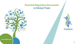 Essential Regulatory Documents
in Clinical Trials
1
 