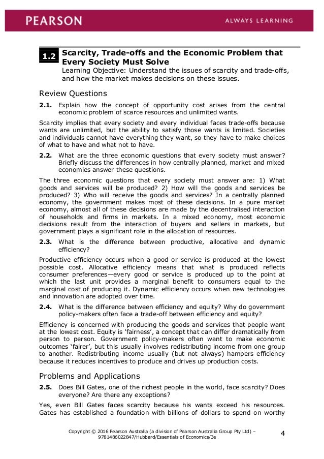 Essentials of Economics Australian 3rd Edition Hubbard Solutions Manu…