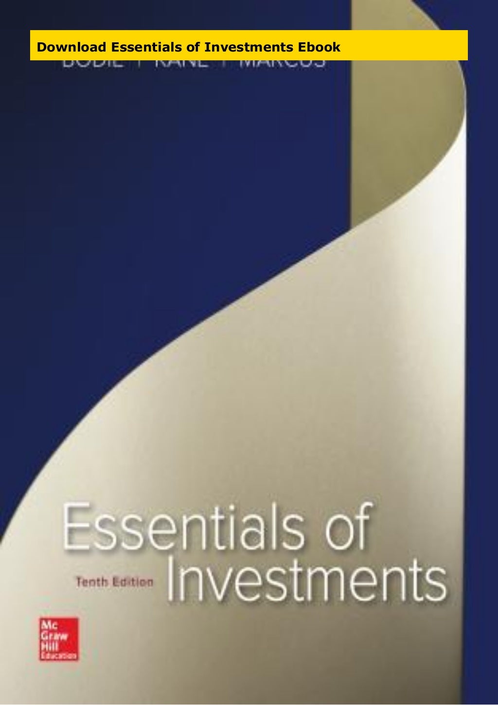 Download essentials of investments ebook