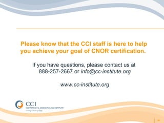 CNOR Trilogy Pt 1: Essentials of Certification | PPT