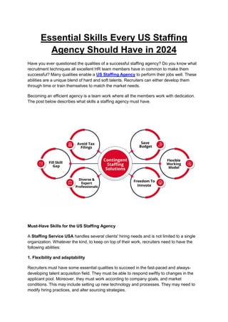Essential Skills Every US Staffing Agency Should Have In 2024 | PDF