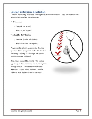 Negotiation Performance Review Examples Essentials of negotiation skills | DOCX