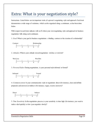 Essentials of negotiation skills | DOCX