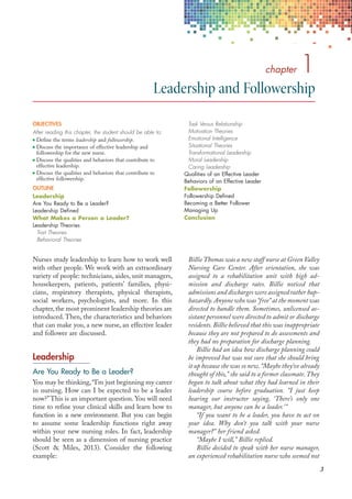 Essentials of nsg leadership and management | PDF