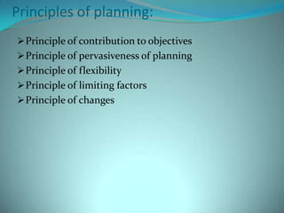 Planning is the most basic of all management functions