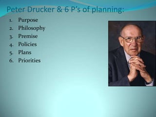 Planning is directed towards efficiency