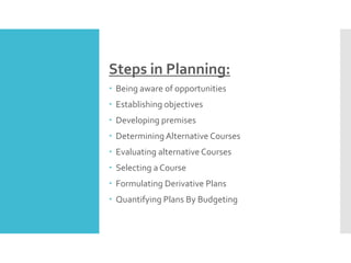 Essentials of planning | PPT