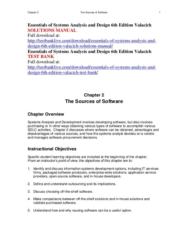 Essentials Of Systems Analysis And Design Th Edition Solutions Essentials Of Systems Analysis And Design Th Edition Solutions